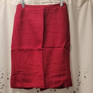 White House Black Market Rich Red Pencil Skirt